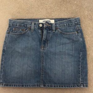 gap denim mini skirt